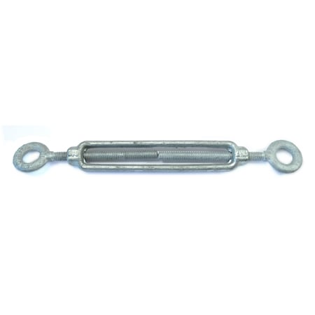 Midwest Fastener 1/4" x 4" Galvanized Steel Eye-Eye Turnbuckle 54620